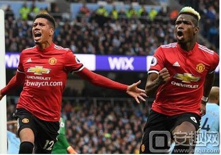  曼城德比大战三球完胜曼联  